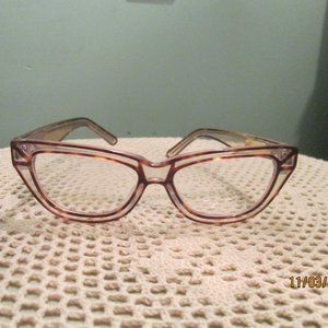 Cat Eye Eyeglasses Stained Glass Style Two Tone
